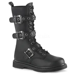 1 Inch Heel BOLT-330 Black Vegan Leather