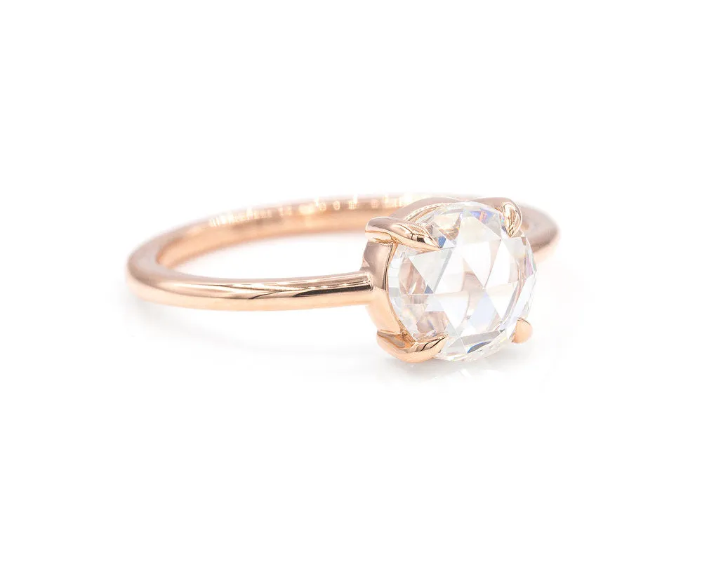 1.63-Carat Round Rose Cut Diamond Solitaire