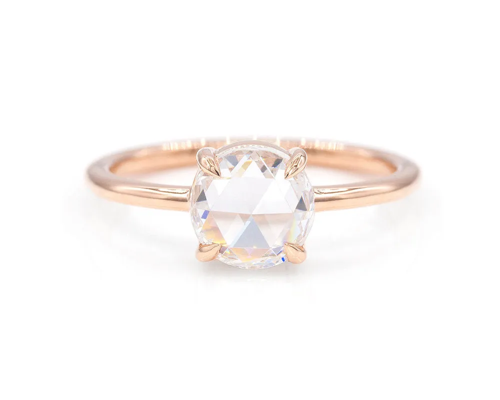 1.63-Carat Round Rose Cut Diamond Solitaire