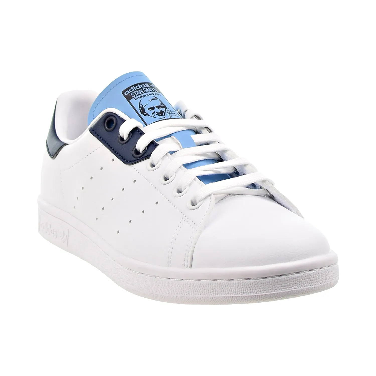 Adidas Stan Smith Men's Shoes Cloud White-Collegiate Navy-Light Blue