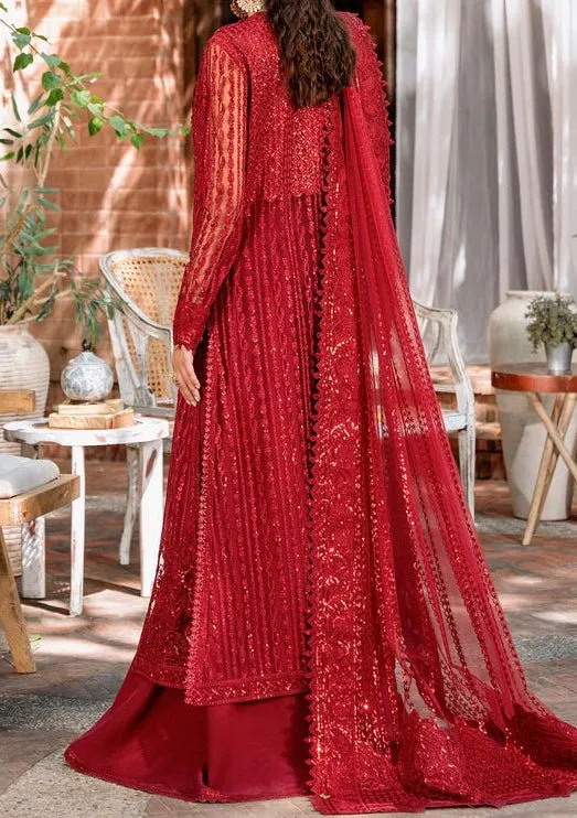 Akbar Aslam Gul Mohr Pakistani Luxury Net Dress