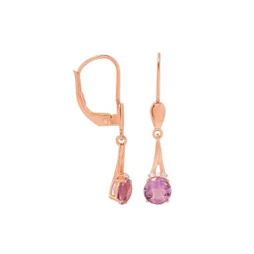 Amethyst and Diamond Drop Earrings