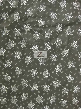 Assorted Flower Print Poly Cotton Fabric / (Floral Bandana) Black / 50 Yard Bolt