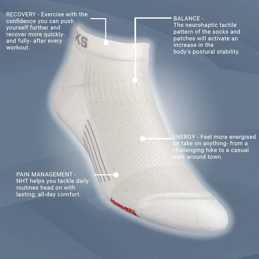 Biowin Neurosocks - Athletic No Show -  White