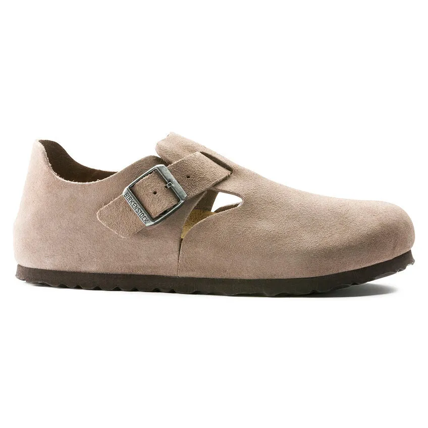 Birkenstock UNISEX London Suede Leather (Taupe - Regular Fit)