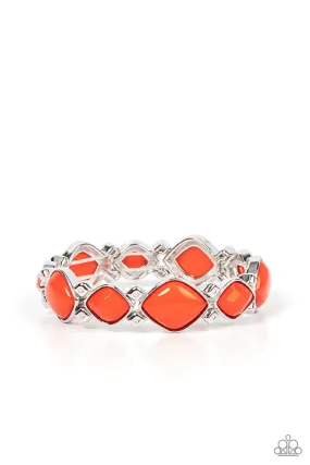 Boldly BEAD-azzled Orange Bracelet - Paparazzi Accessories