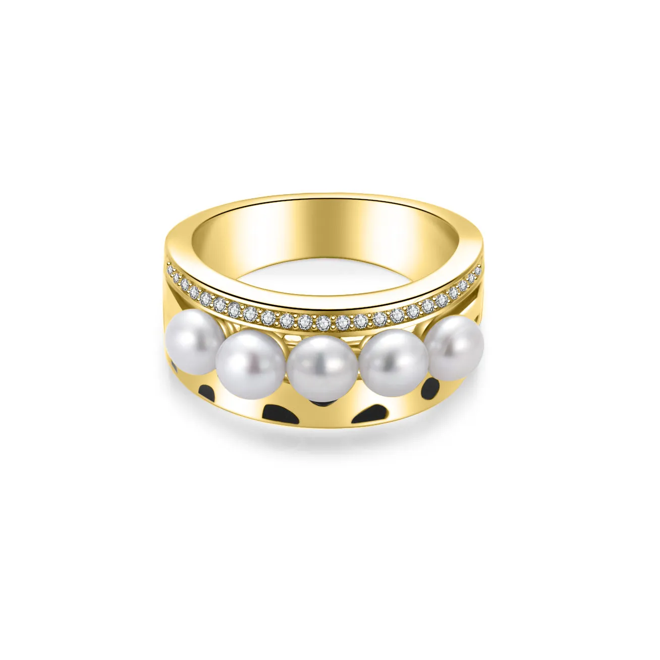 Cheetah Print Pearl Ring WR00279 | SAFARI