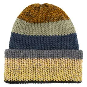 Chimney LTD Short Stack Beanie Blocks Multicolor Earthtones