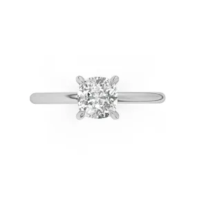 Classic Cushion Cut Solitaire Engagement Ring