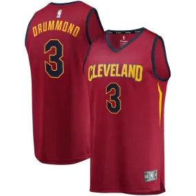 Cleveland Cavaliers Andre Drummond Fanatics Branded Road Fast Break Player Jersey Kids - Burgundy | Ireland K8558E3