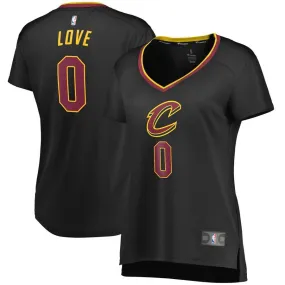 Cleveland Cavaliers Kevin Love Fanatics Branded Replica Fast Break Player Statement Jersey Womens - Black | Ireland B8440N0