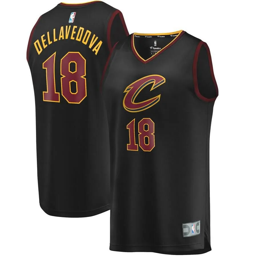 Cleveland Cavaliers Matthew Dellavedova Fanatics Branded Replica Fast Break Player Statement Jersey Kids - Black | Ireland I5901O5