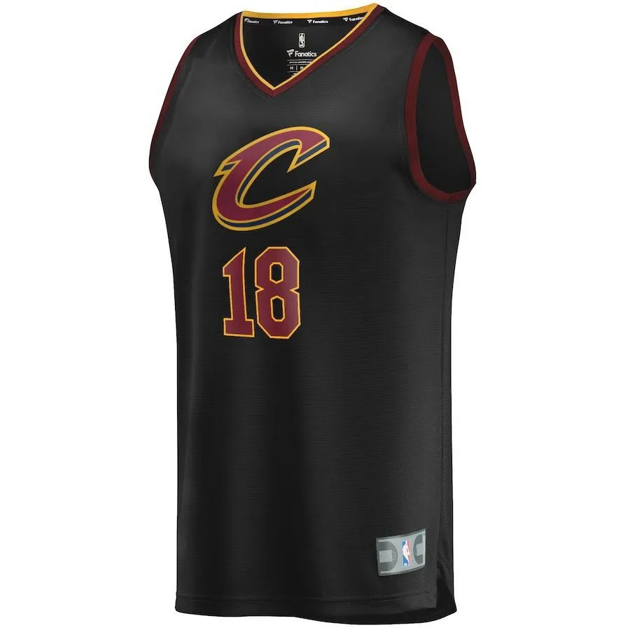 Cleveland Cavaliers Matthew Dellavedova Fanatics Branded Replica Fast Break Player Statement Jersey Kids - Black | Ireland I5901O5