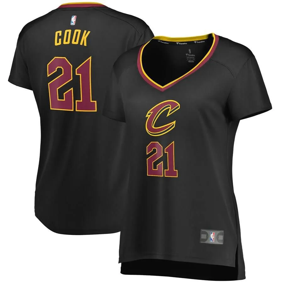 Cleveland Cavaliers Tyler Cook Fanatics Branded Fast Break Player Statement Jersey Womens - Black | Ireland B5014O1