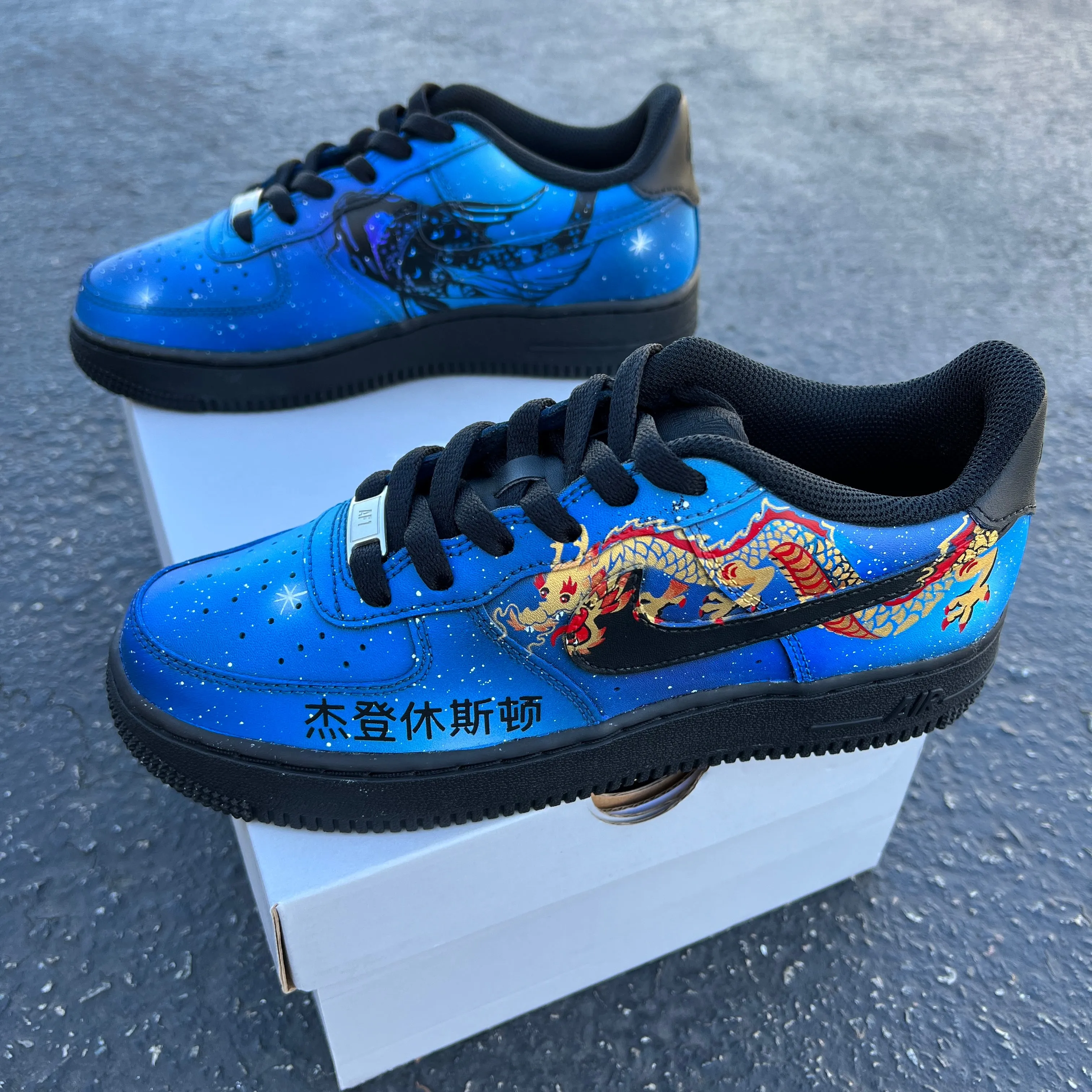 Custom Hand Painted Galaxy Horoscope Pisces Sign Nike Air Force 1