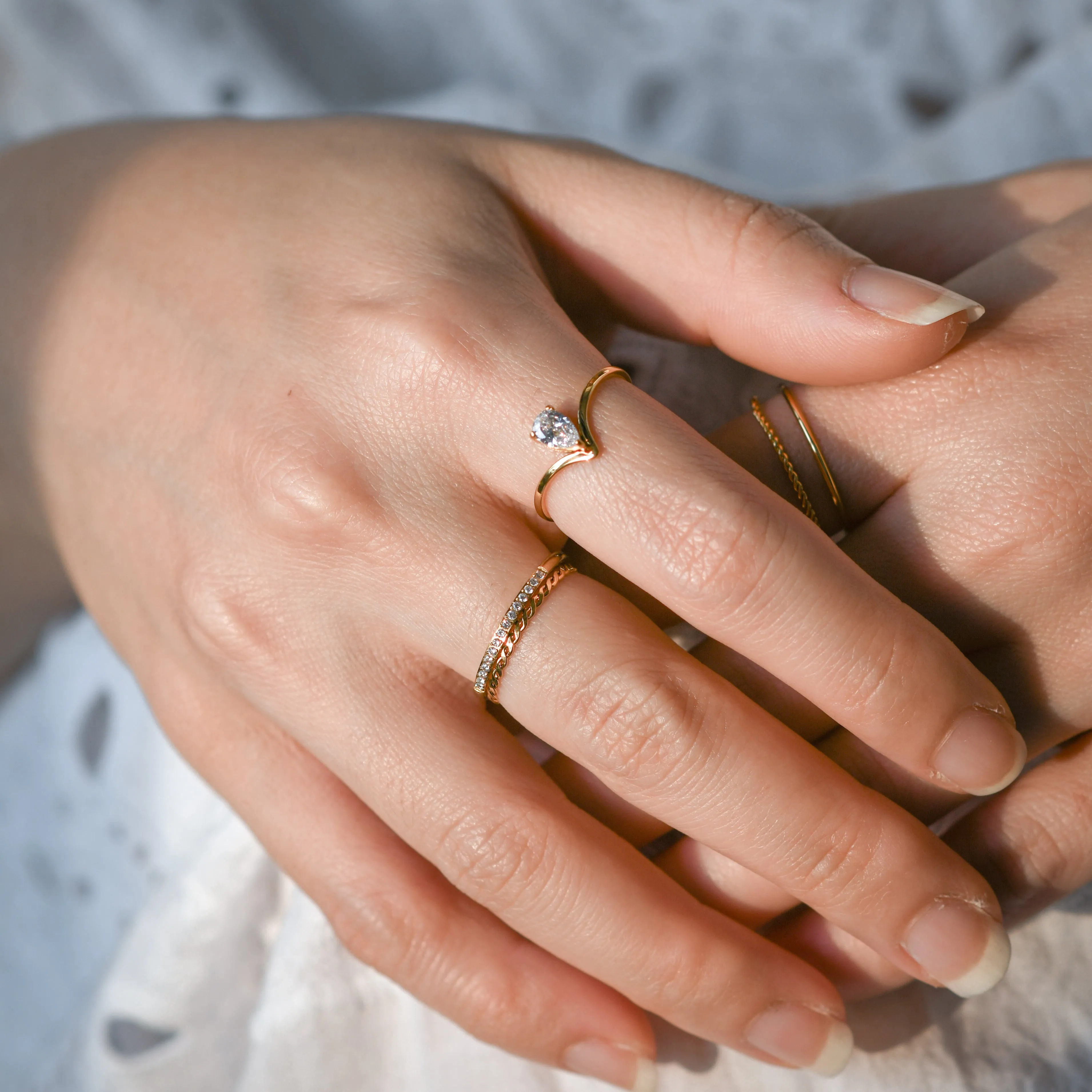 Daria Statement Teardrop Ring