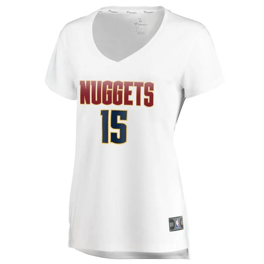 Denver Nuggets Nikola Jokic Fanatics Branded Fast Break Player Association Jersey Womens - White | Ireland X6391N5