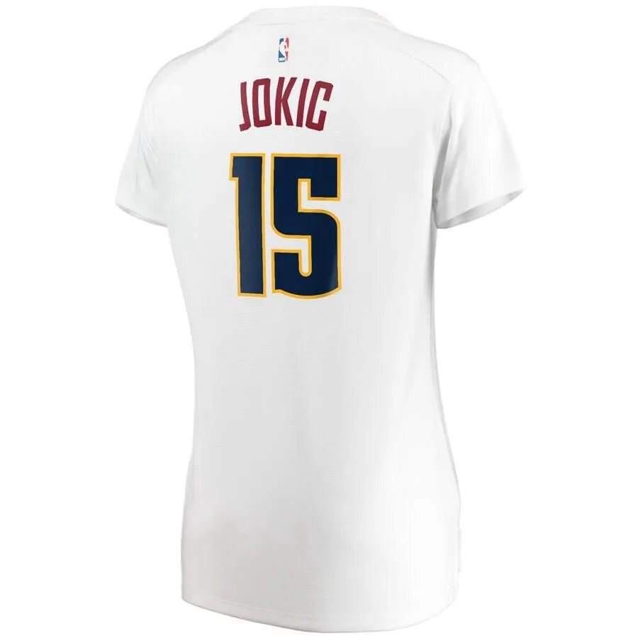 Denver Nuggets Nikola Jokic Fanatics Branded Fast Break Player Association Jersey Womens - White | Ireland X6391N5