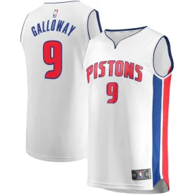 Detroit Pistons Langston Galloway Fanatics Branded Replica Fast Break Player Association Jersey Kids - White | Ireland A8281B7