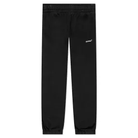 Diag Helvetica Slim Sweatpant - Black/White