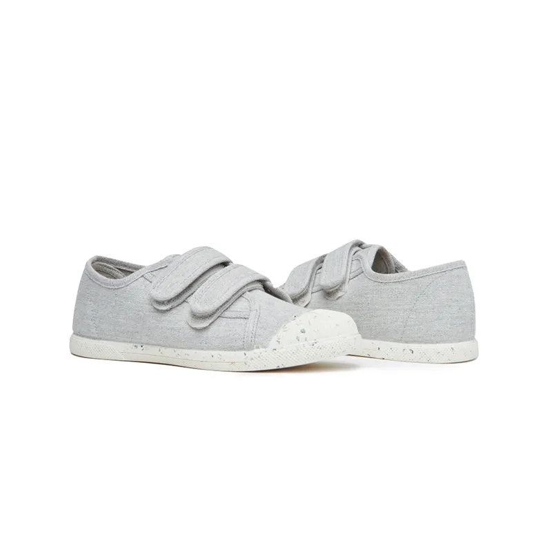 ECO-Friendly Canvas Double Sneaker in Grey