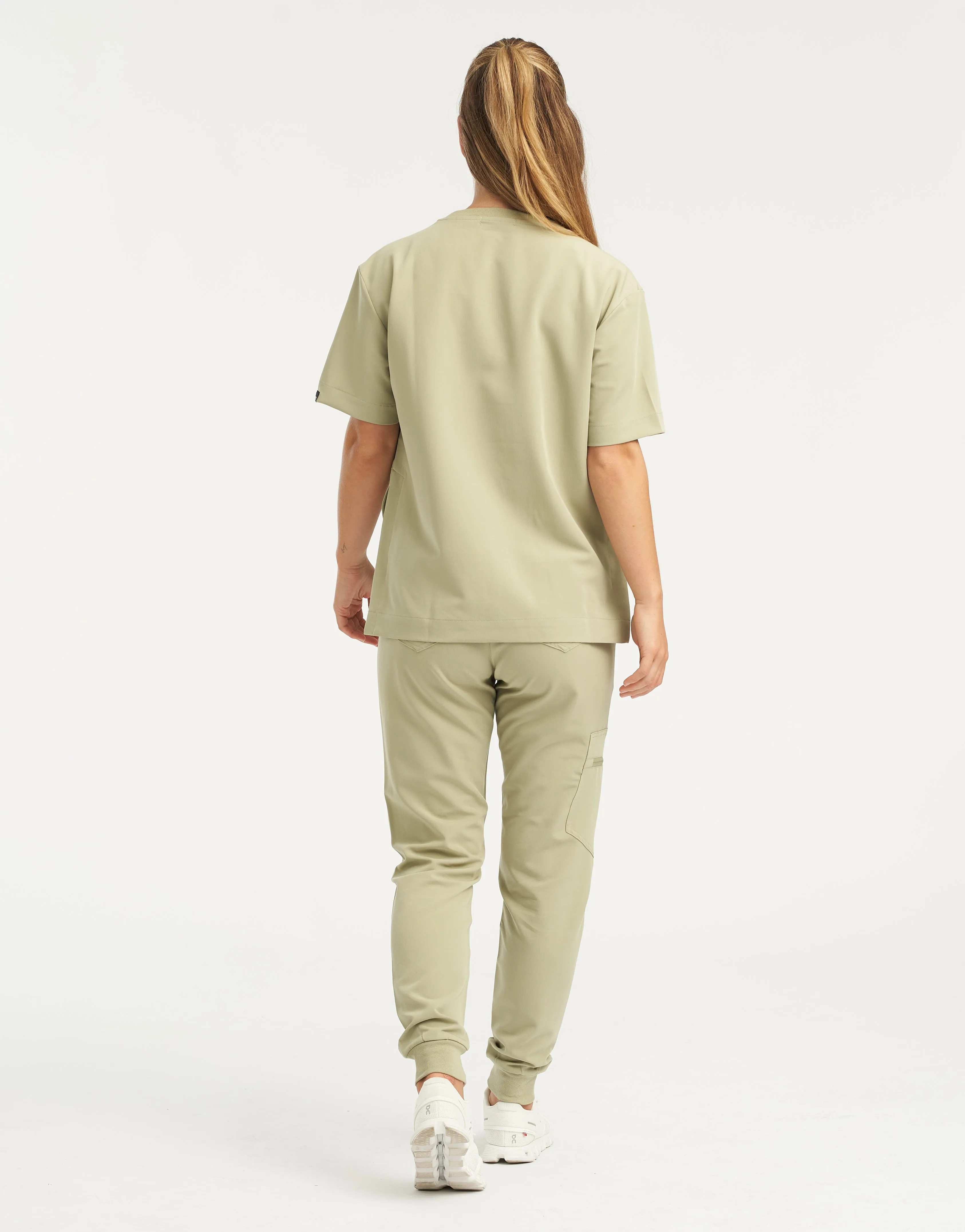 Essential Crewneck Scrub Top - Matcha