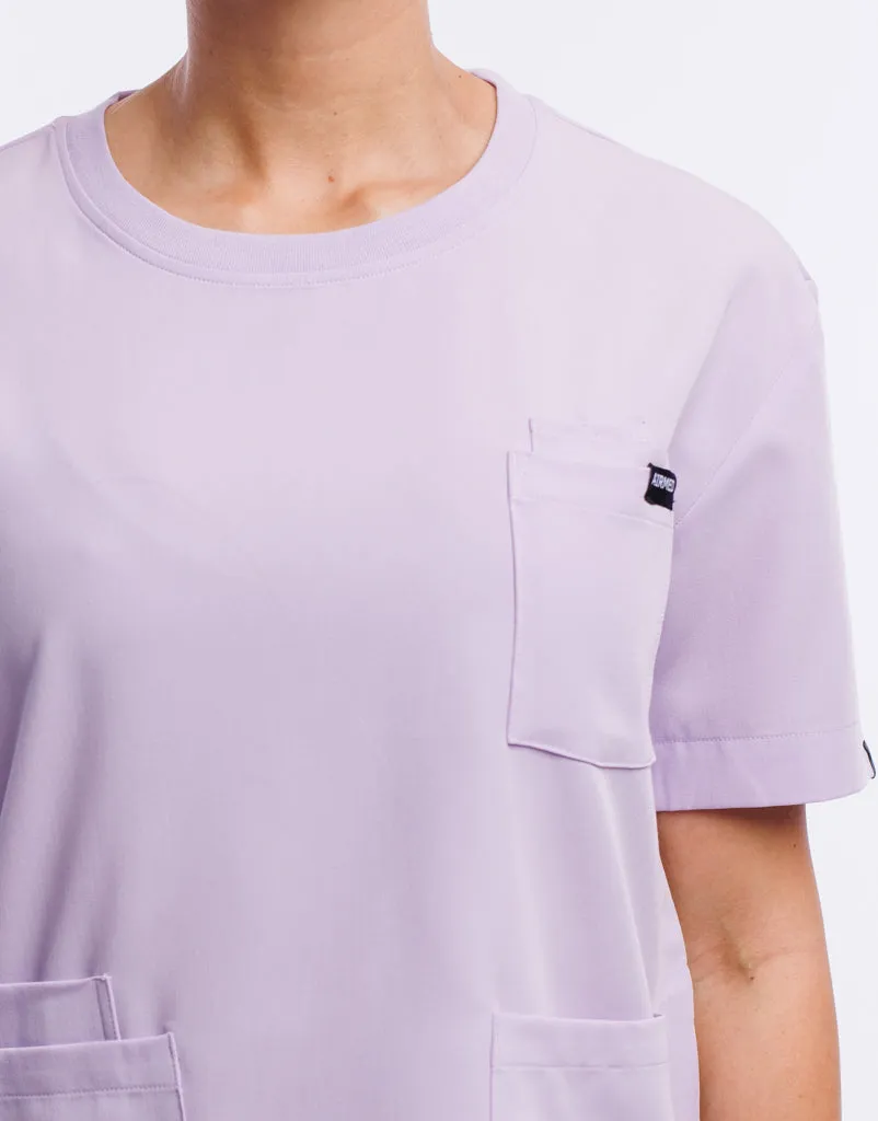 Essential Crewneck Scrub Top - Pastel Lilac