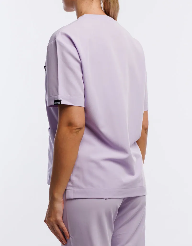 Essential Crewneck Scrub Top - Pastel Lilac