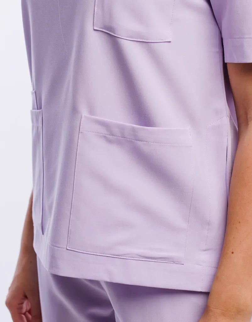 Essential Crewneck Scrub Top - Pastel Lilac