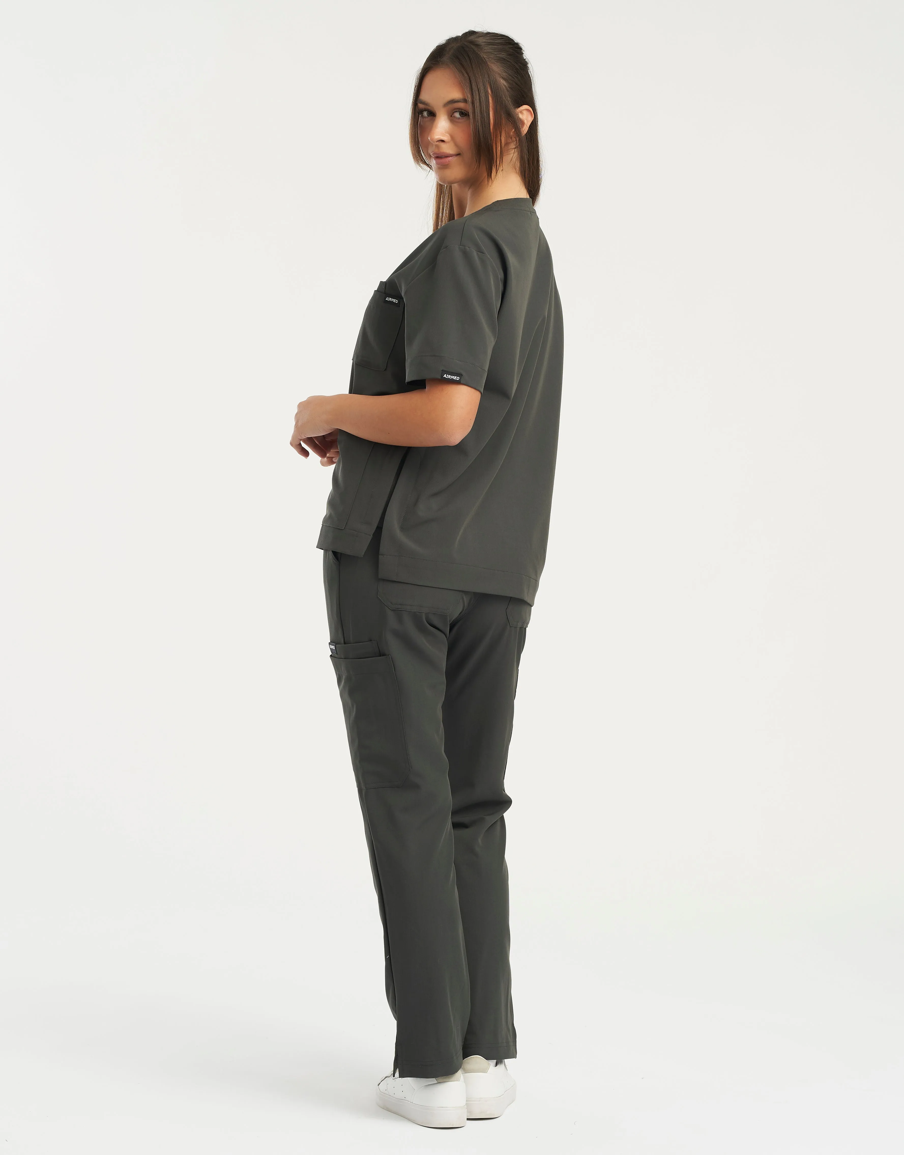 Essential Multi-Pocket Scrub Pants - Asphalt