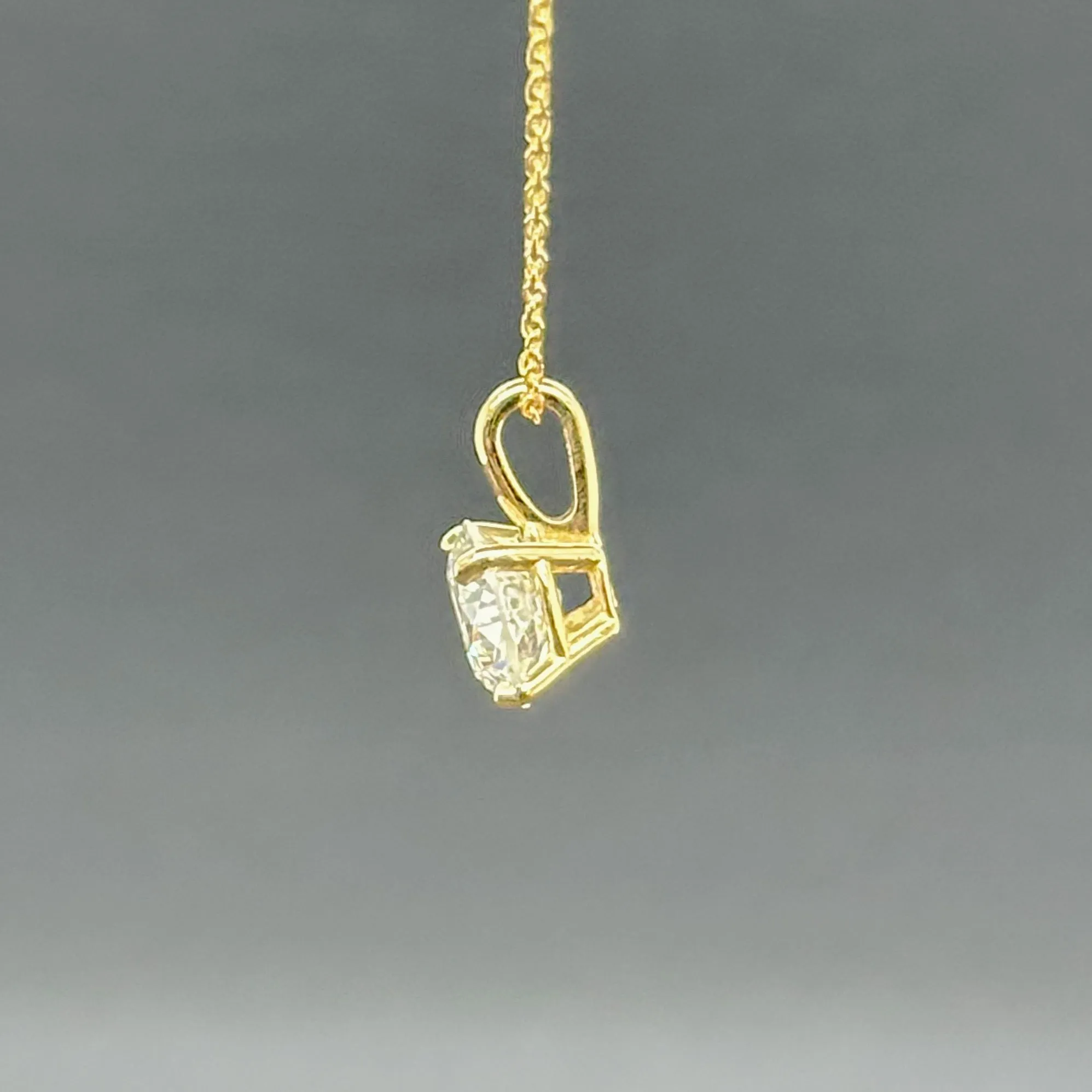 Estate 14K Y Gold 1.15ct H/SI2 OEC Diamond Solitaire Pendant