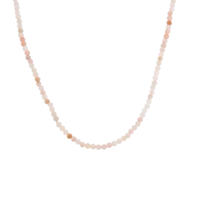 Faceted Pink Opal Beaded Necklace