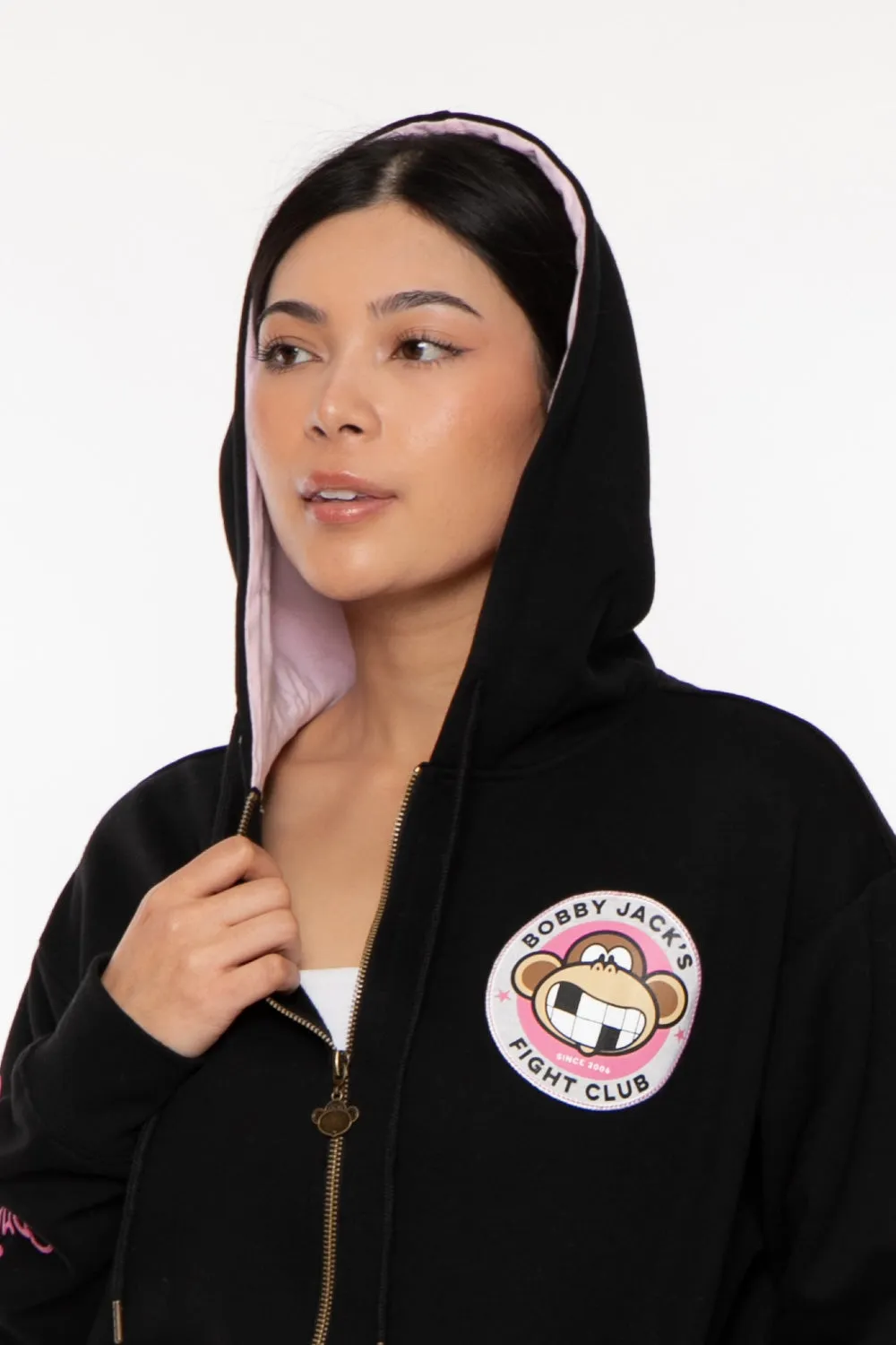 Fight Club - Bobby Jack Oversized Premium Zip Hoodie - Black