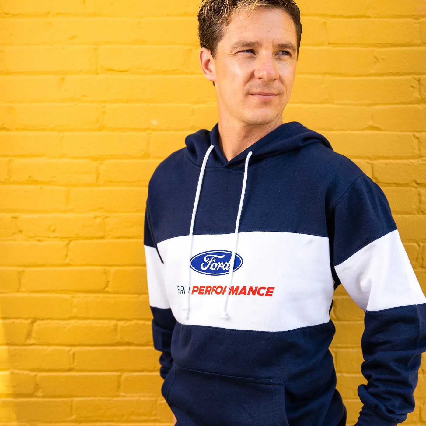 Ford Performance Men's Colorblock Hooded Pullover Fleece