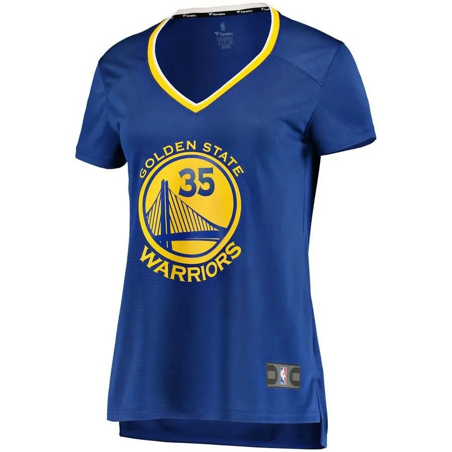 Golden State Warriors Kevin Durant Fanatics Branded Replica Fast Break Icon Jersey Womens - Blue | Ireland H1442W8