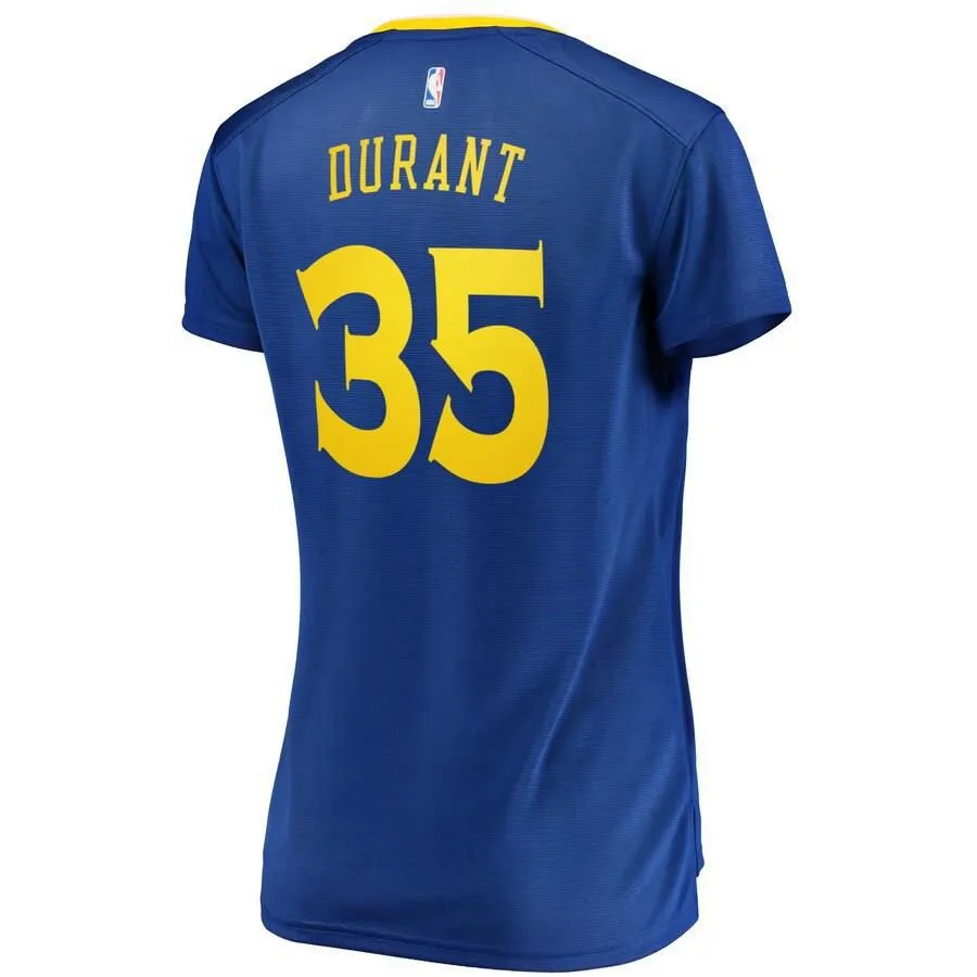 Golden State Warriors Kevin Durant Fanatics Branded Replica Fast Break Icon Jersey Womens - Blue | Ireland H1442W8