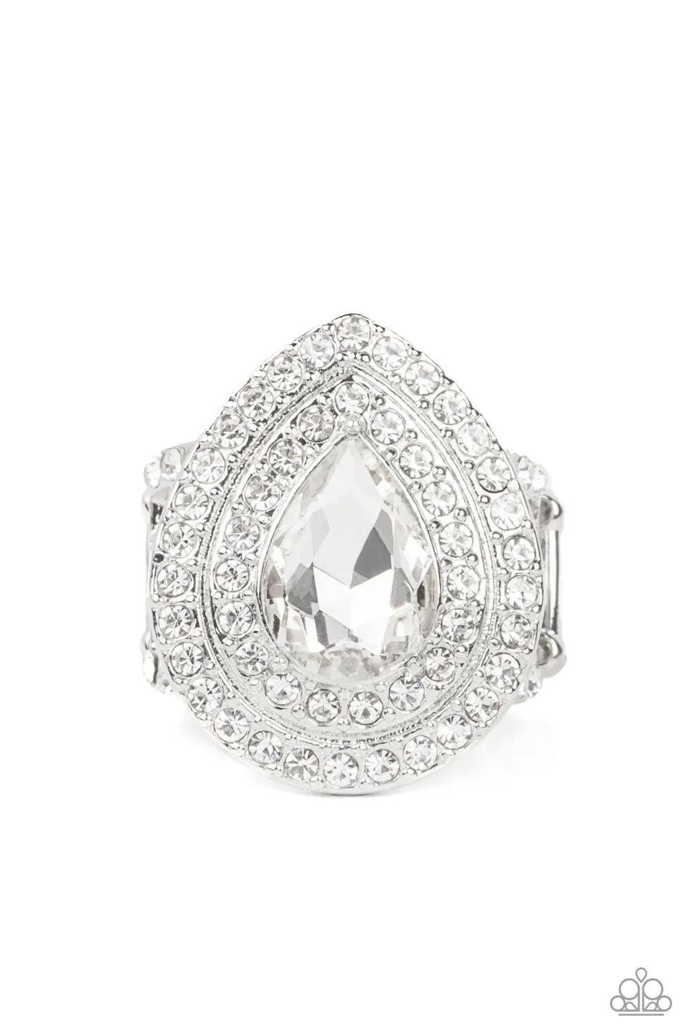 Icy Indulgence - White Paparazzi Ring