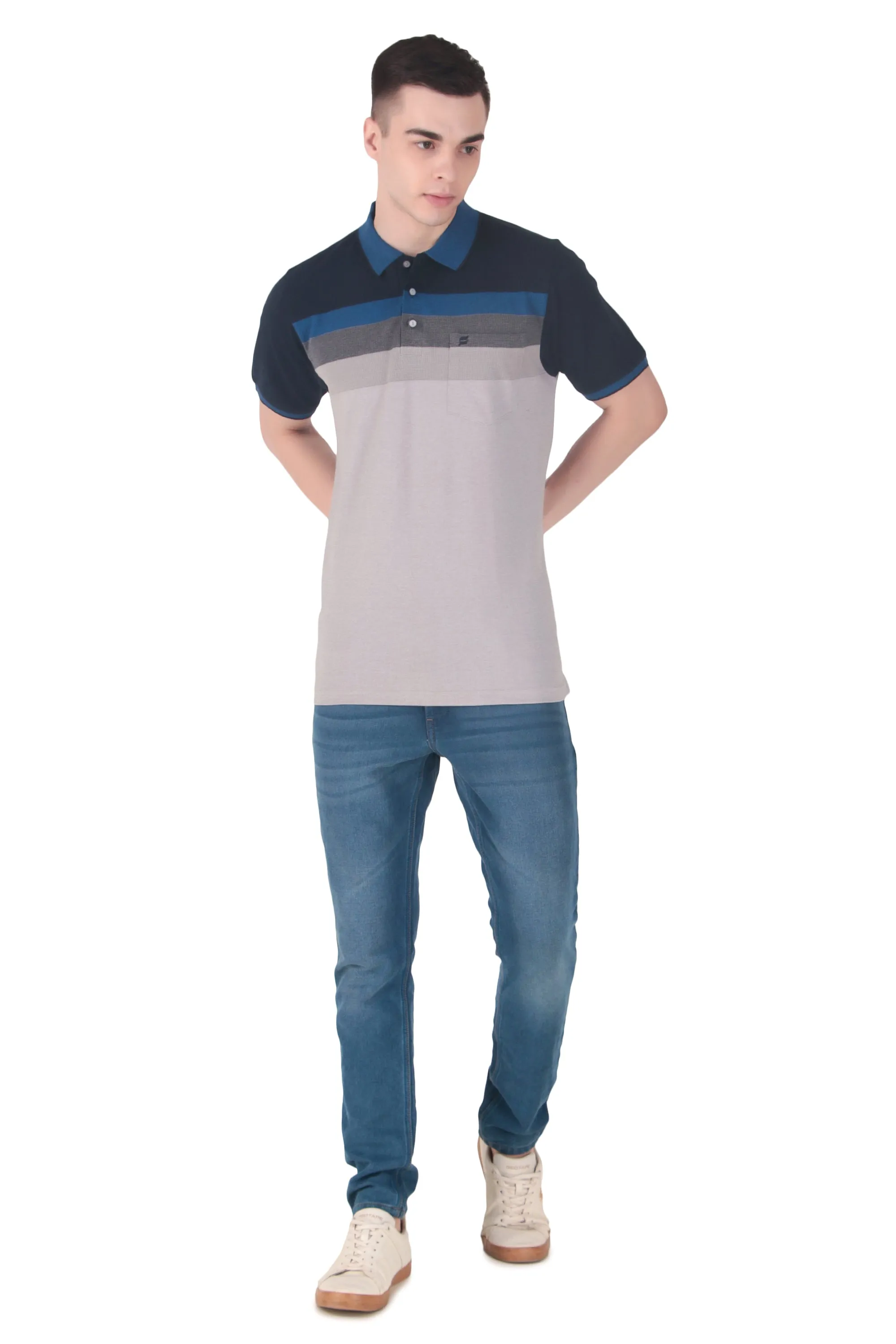 Kevin Ninan Striped Polo