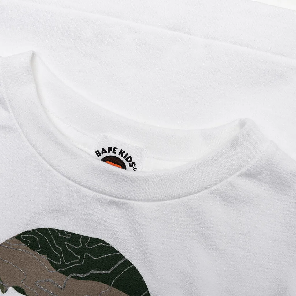 Kid's Layered Line Camo by Bathing Ape L/S Tee - White/Beige