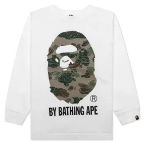 Kid's Layered Line Camo by Bathing Ape L/S Tee - White/Beige