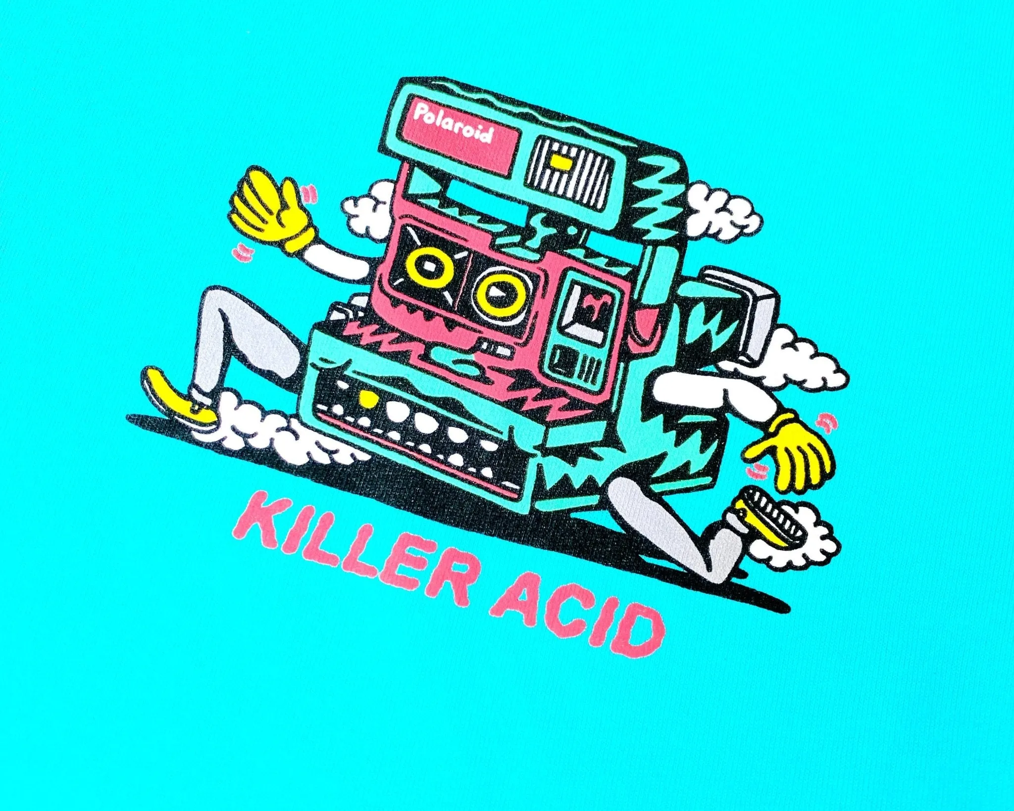 Killer Acid x Polaroid Teal Tee