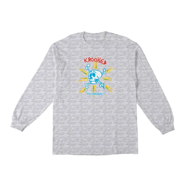 Krooked Style Long Sleeve - Ash/Multi