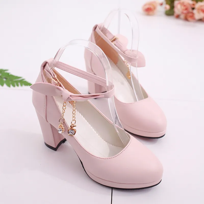 Lolita Bow High Heels Sandals Shoes AD12160