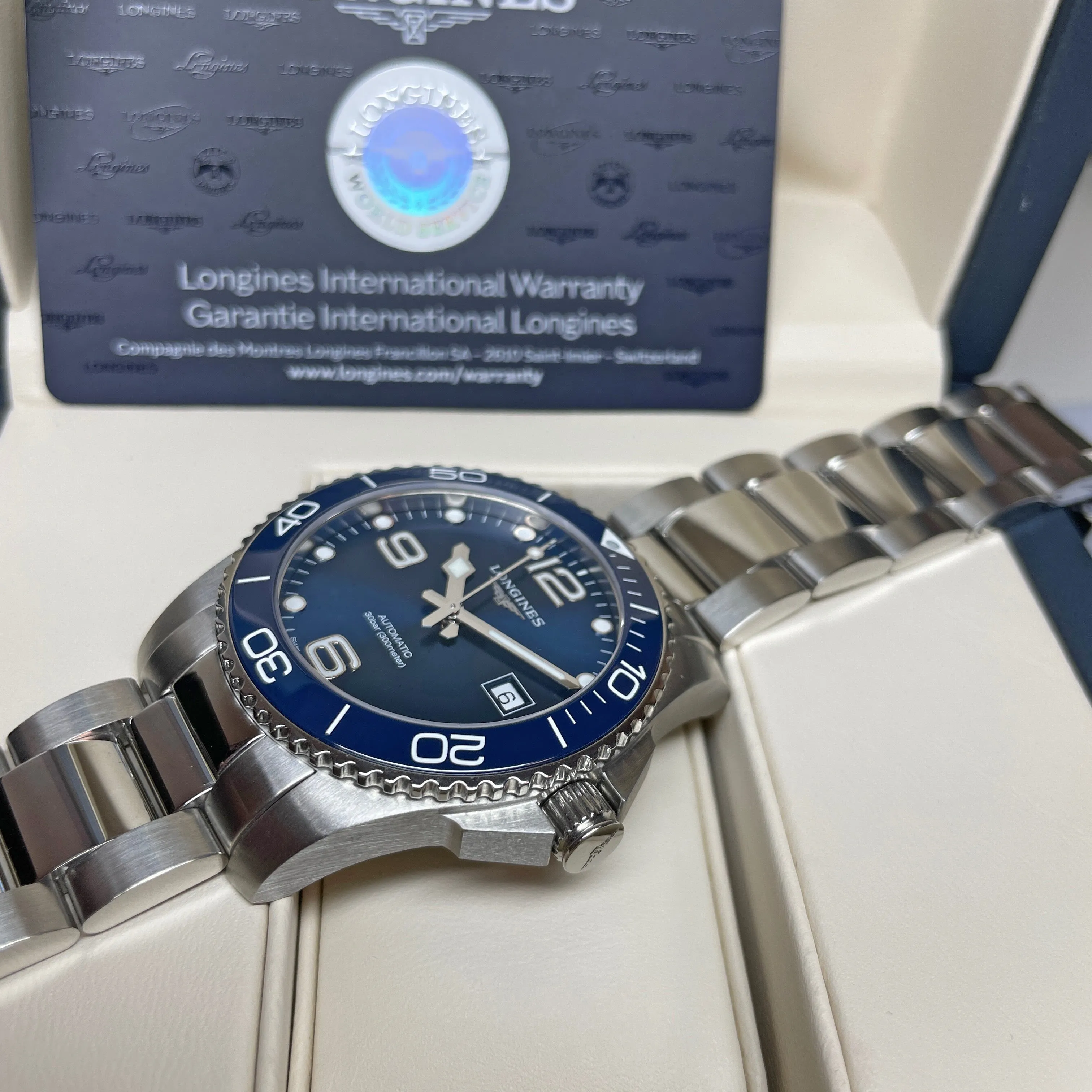 Longines Hydroconquest 41MM Automatic Sunray Blue Dial Ceramic Watch L37814966