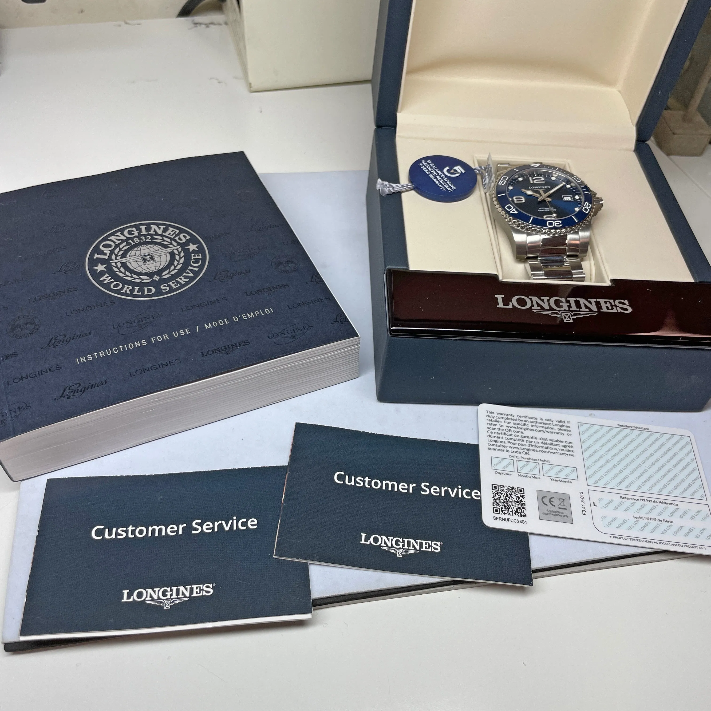 Longines Hydroconquest 41MM Automatic Sunray Blue Dial Ceramic Watch L37814966