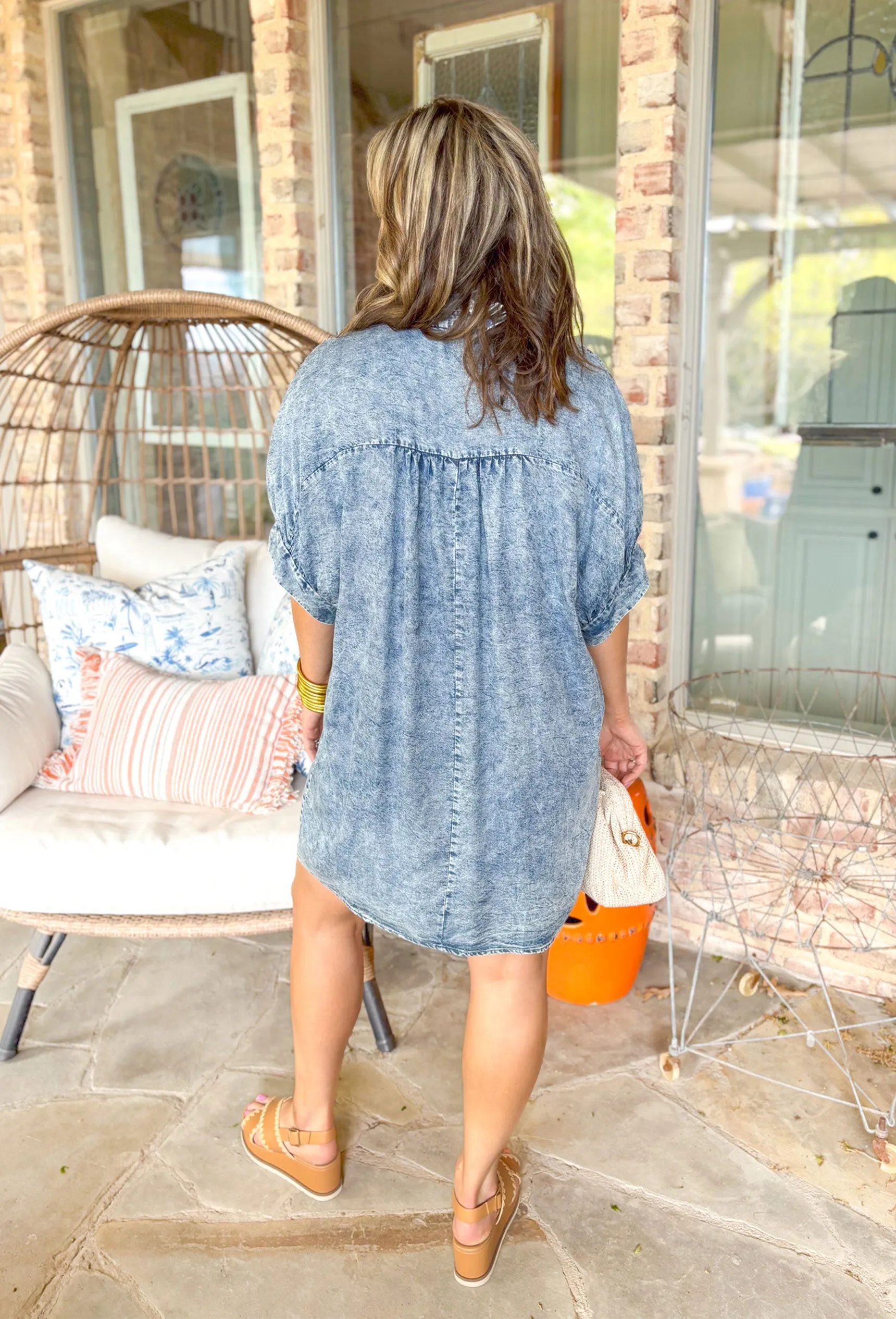 Make Your Move Dress in Washed Denim