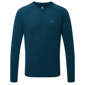 Mountain Equipment Men's Nava Long Sleeve Zip Technical Tee (Majolica Blue)