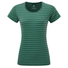 Mountain Equipment Women's Groundup Technical Stripe Tee (Spruce Stripe)