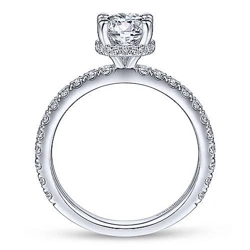 Mounting Only, 14K White Gold Diamond Engagement Ring