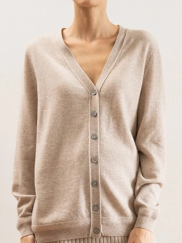 N.05 Cashmere Oversized Cardigan in Champagne